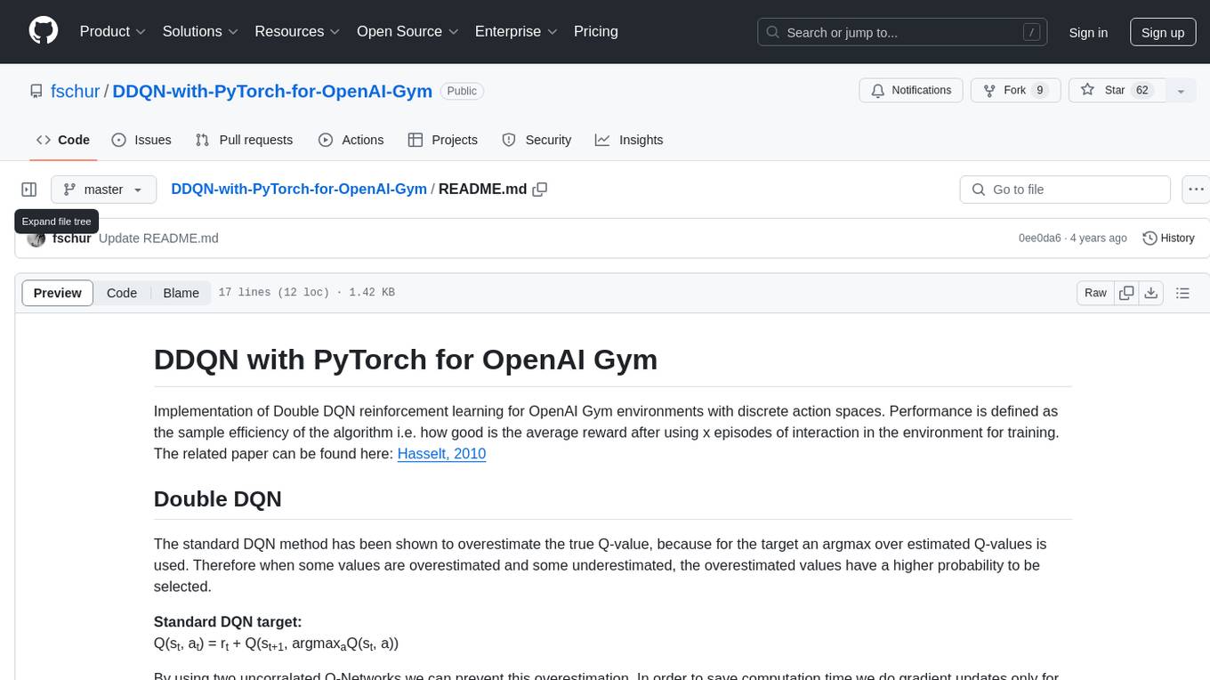 DDQN-with-PyTorch-for-OpenAI-Gym Screenshot