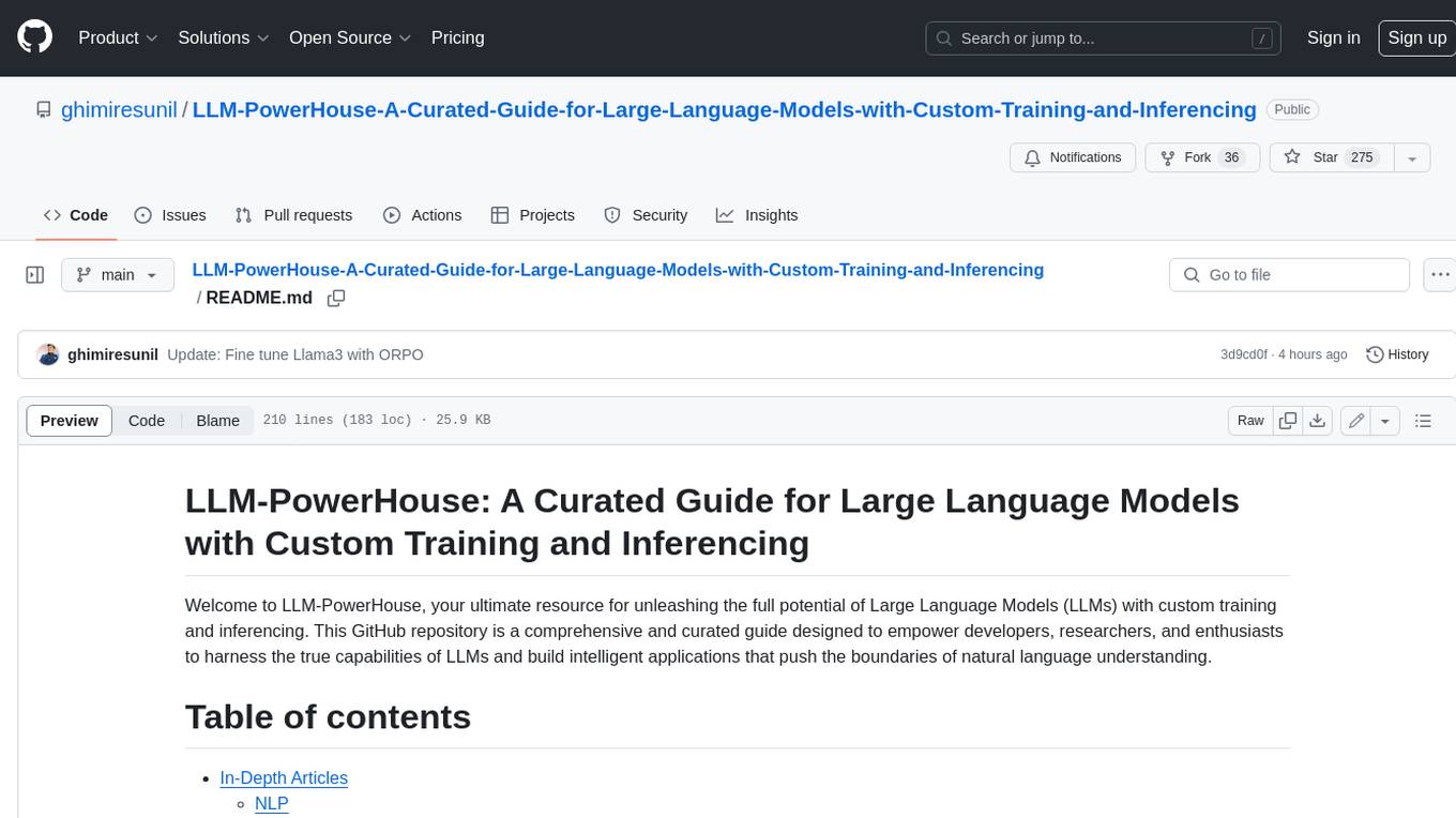 LLM-PowerHouse-A-Curated-Guide-for-Large-Language-Models-with-Custom-Training-and-Inferencing Screenshot