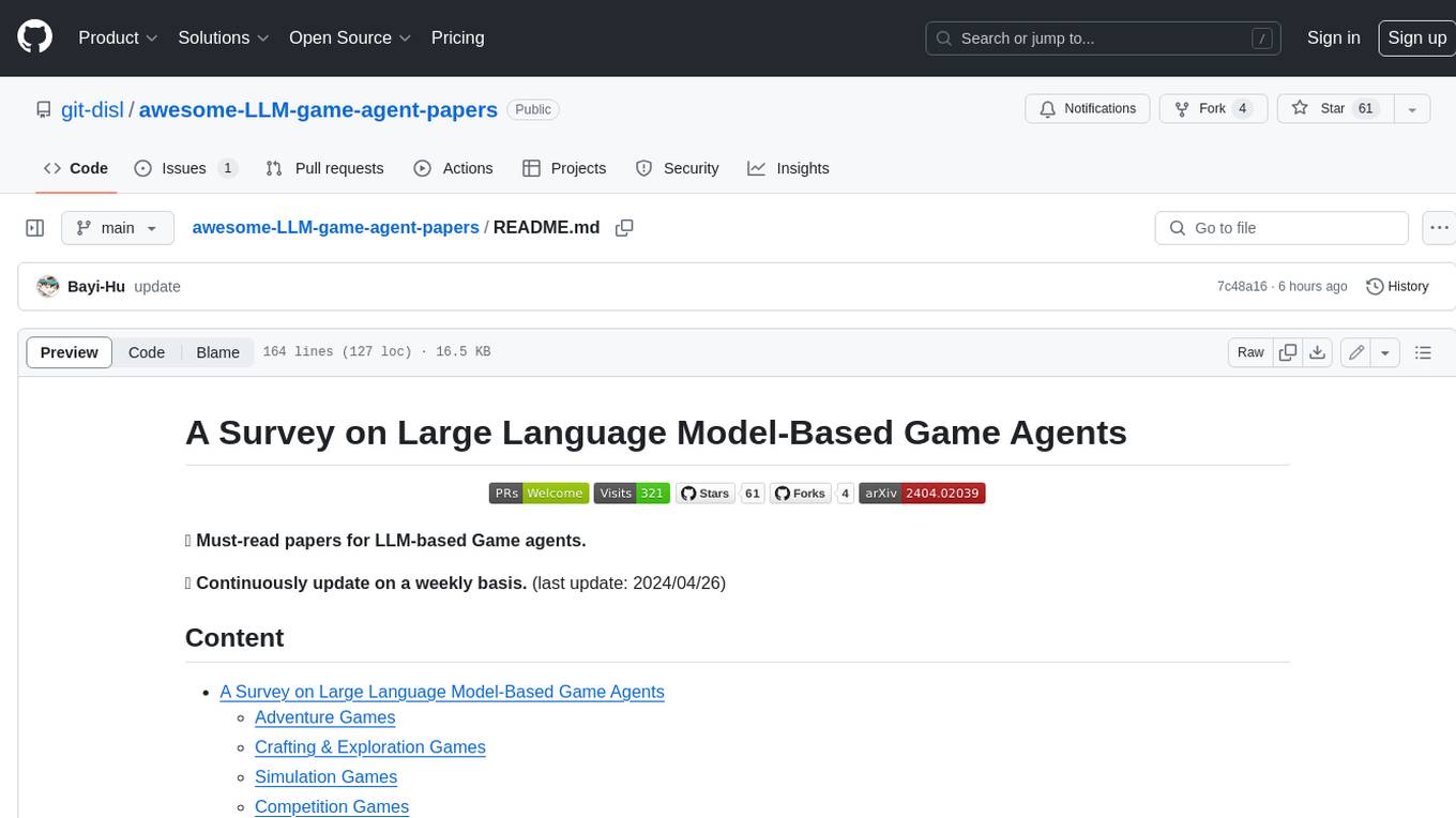 awesome-LLM-game-agent-papers Screenshot