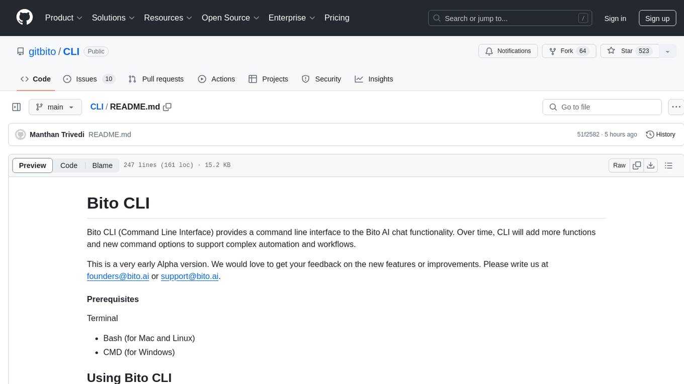 CLI Screenshot