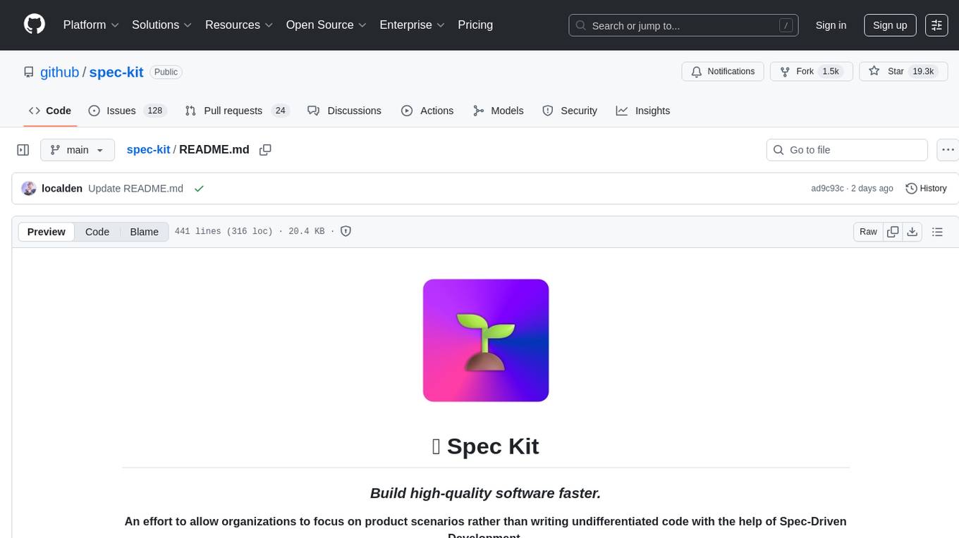 spec-kit Screenshot