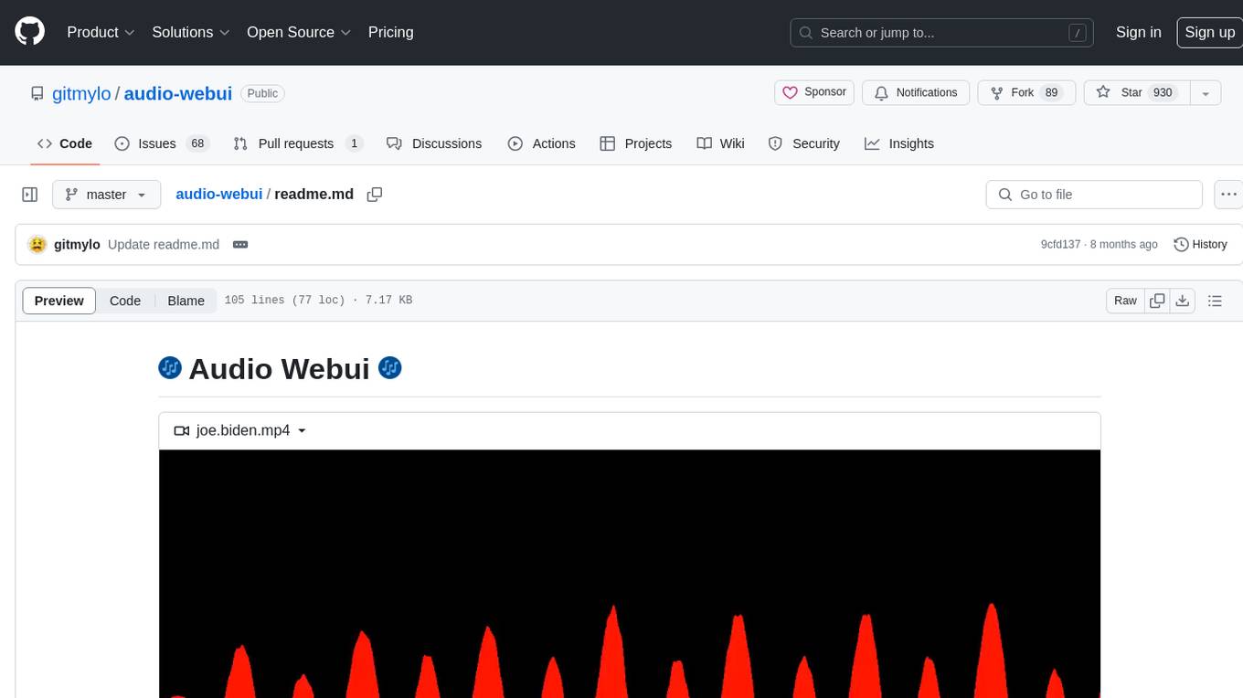 audio-webui Screenshot