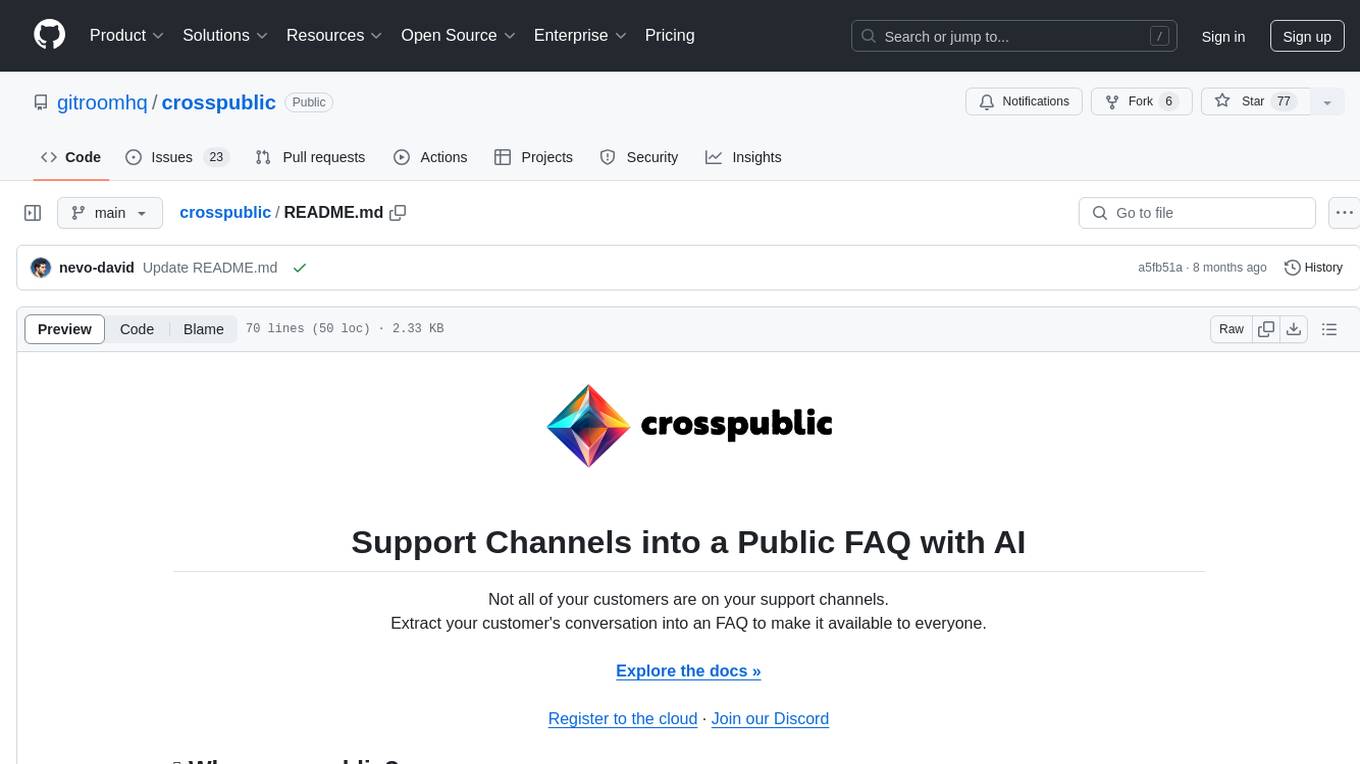 crosspublic Screenshot