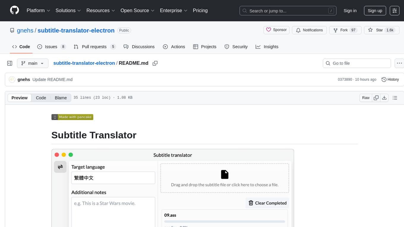 subtitle-translator-electron Screenshot