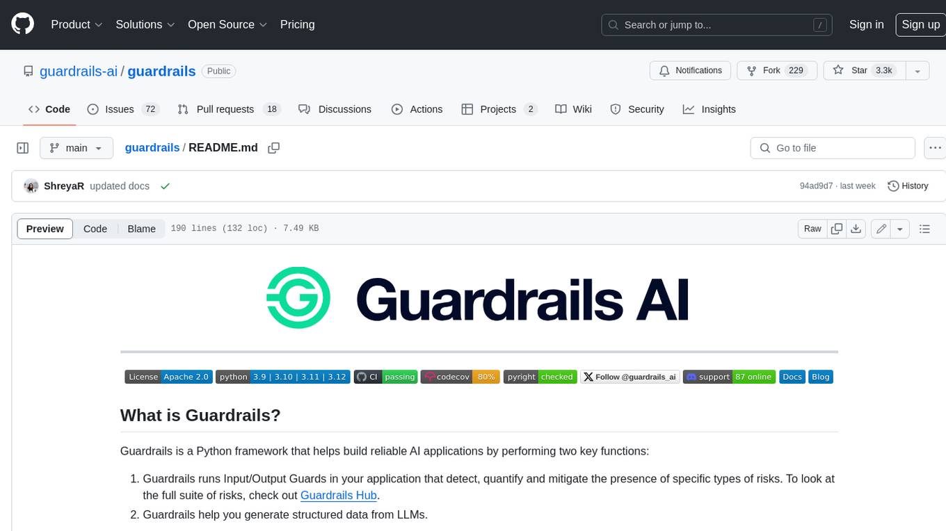 guardrails Screenshot