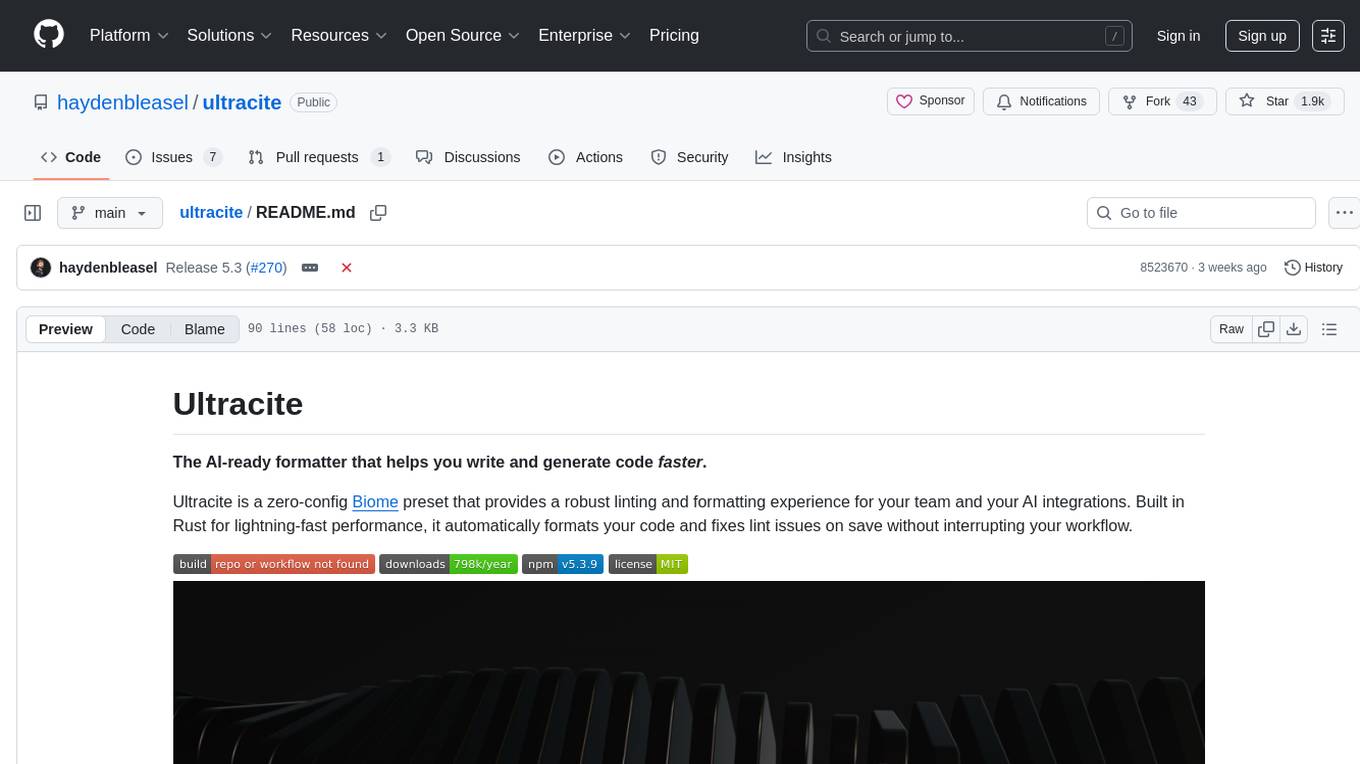 ultracite Screenshot