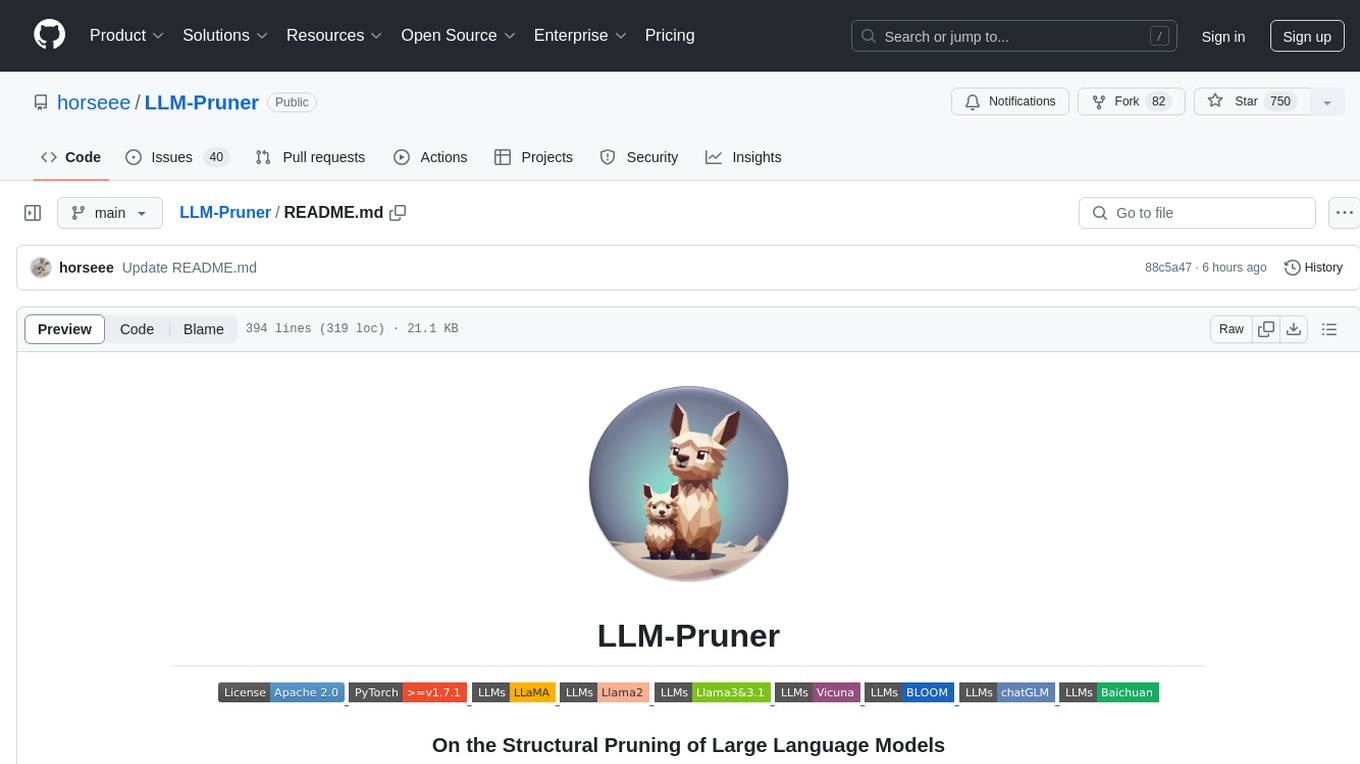 LLM-Pruner Screenshot