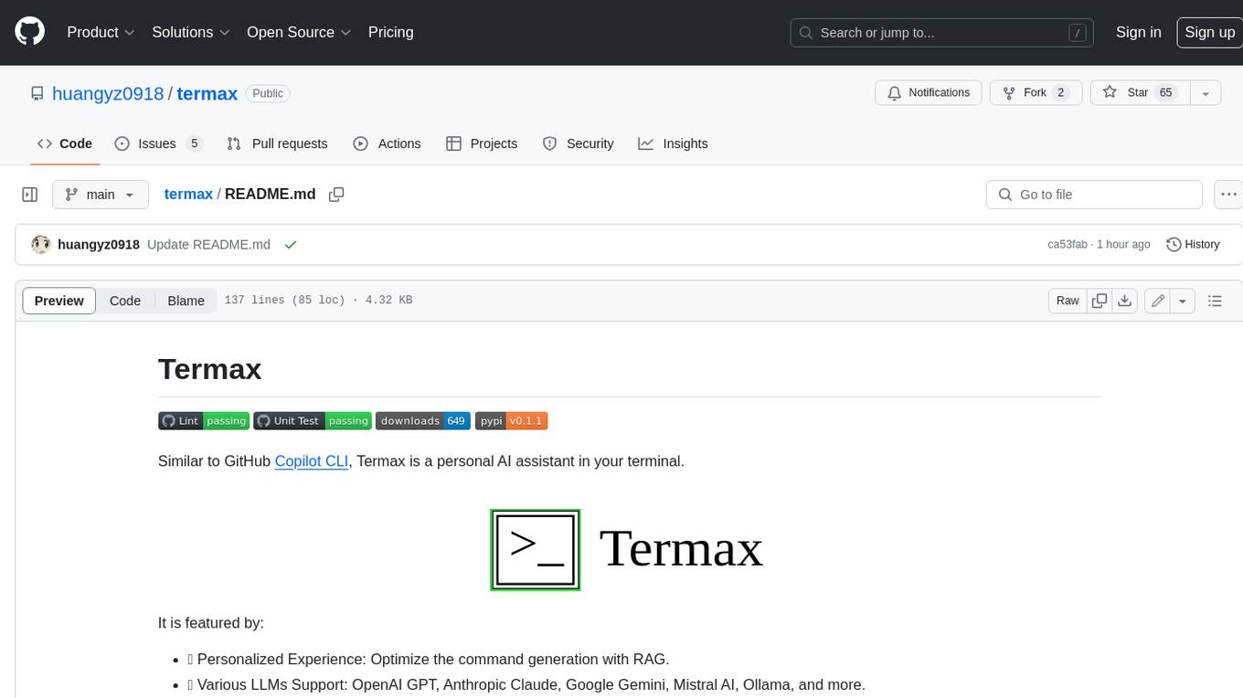 termax Screenshot