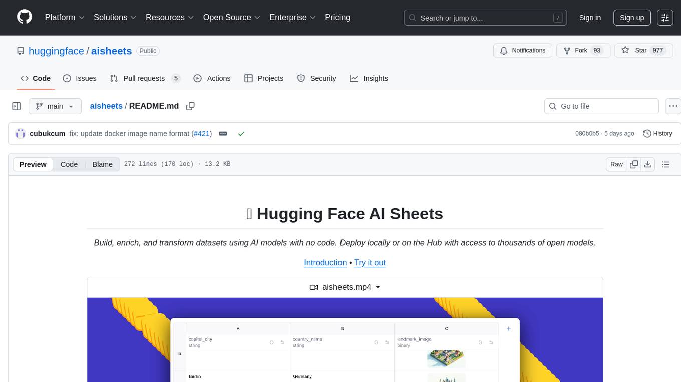 aisheets Screenshot