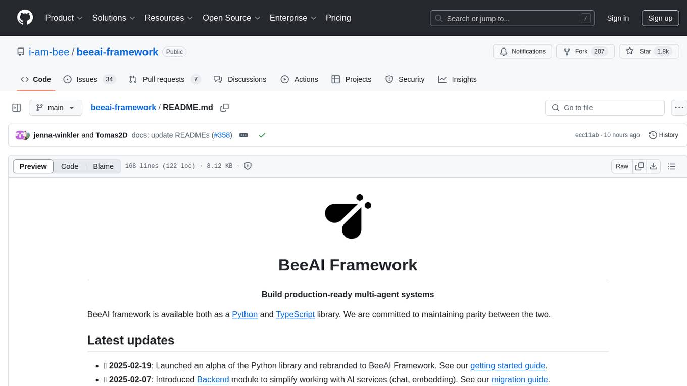 beeai-framework Screenshot