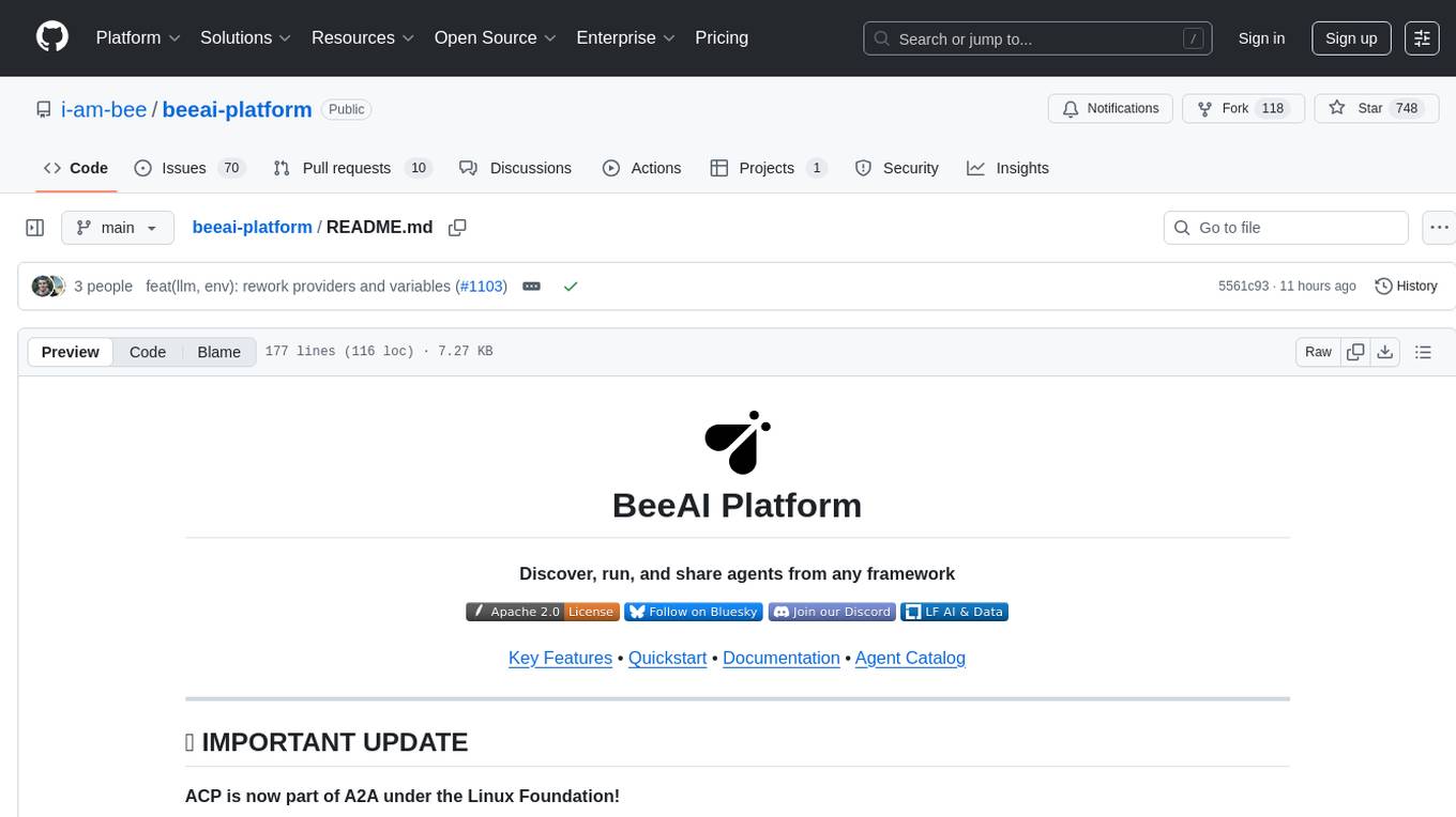 beeai-platform Screenshot