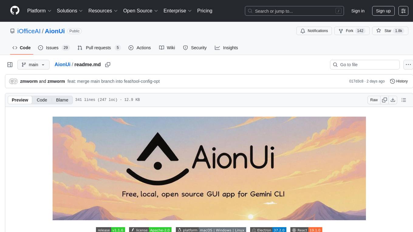 AionUi Screenshot