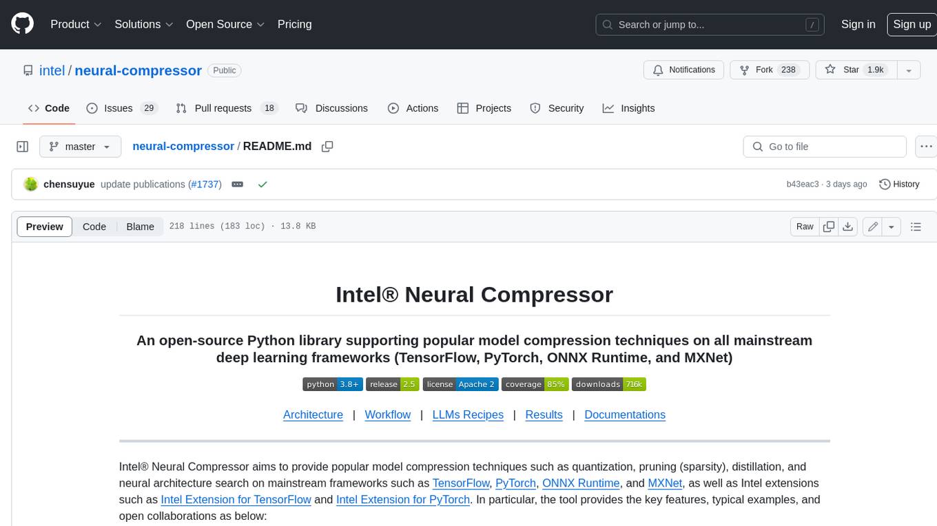 neural-compressor Screenshot