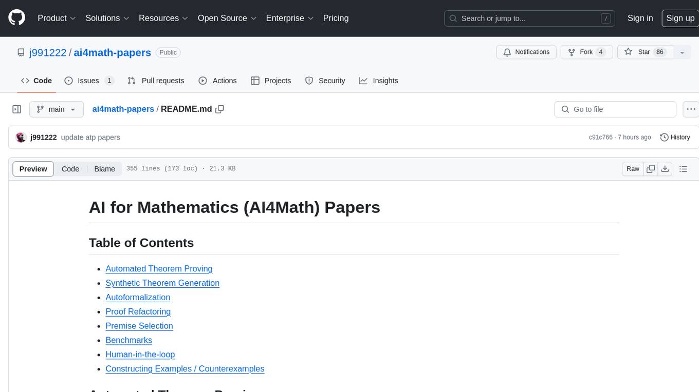 ai4math-papers Screenshot