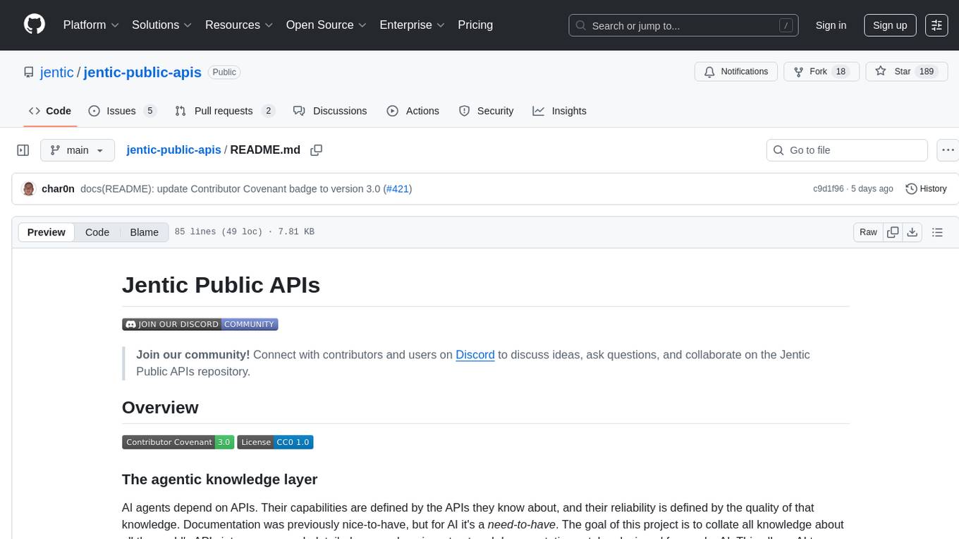 jentic-public-apis Screenshot