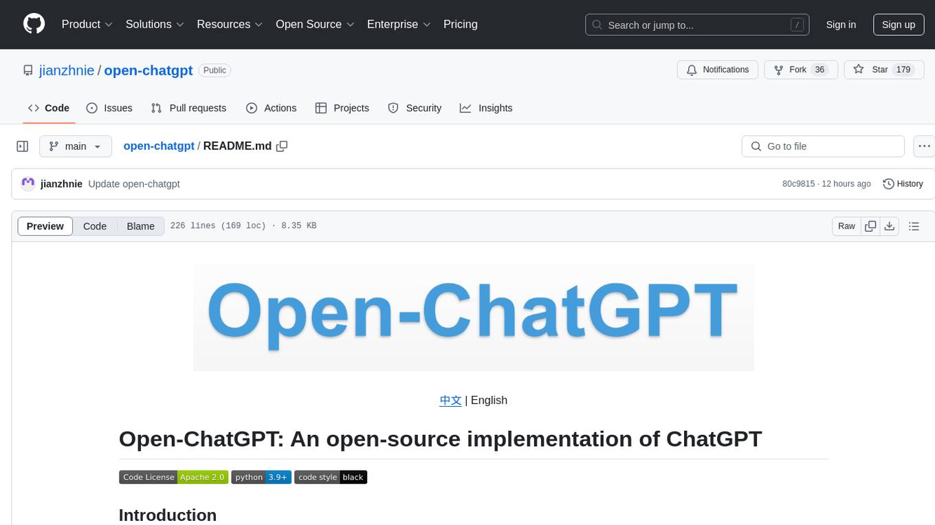 open-chatgpt Screenshot