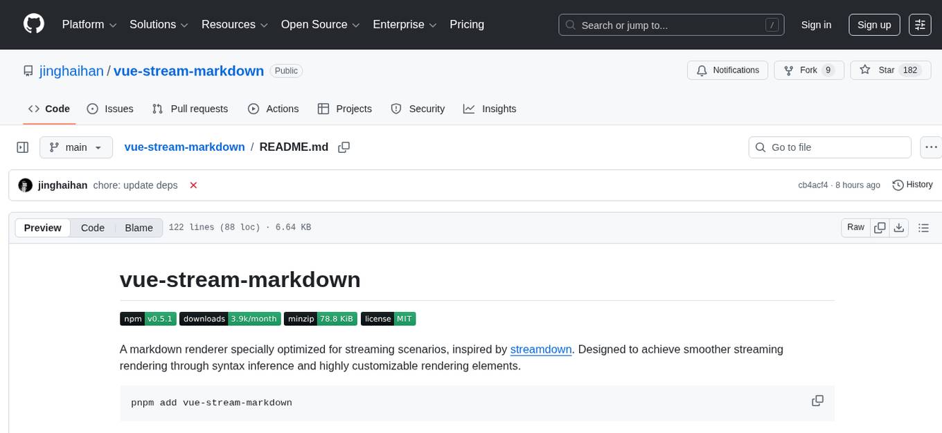 vue-stream-markdown Screenshot