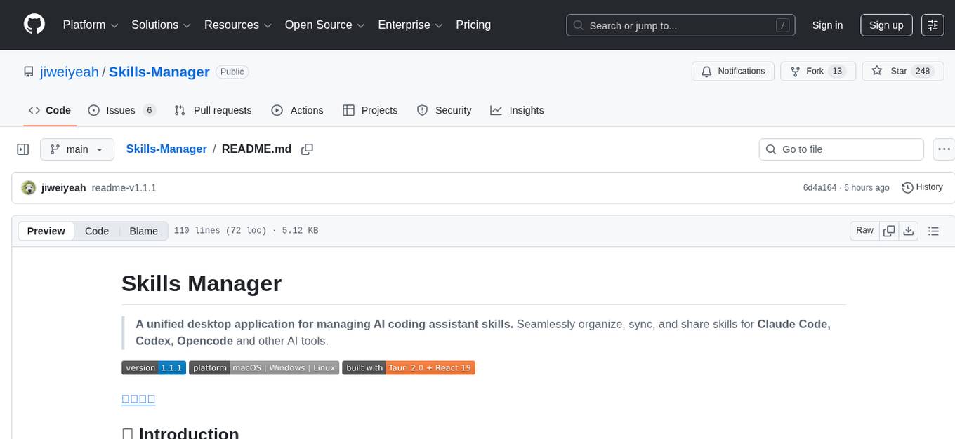 Skills-Manager Screenshot