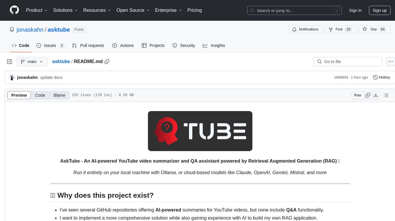 asktube Screenshot