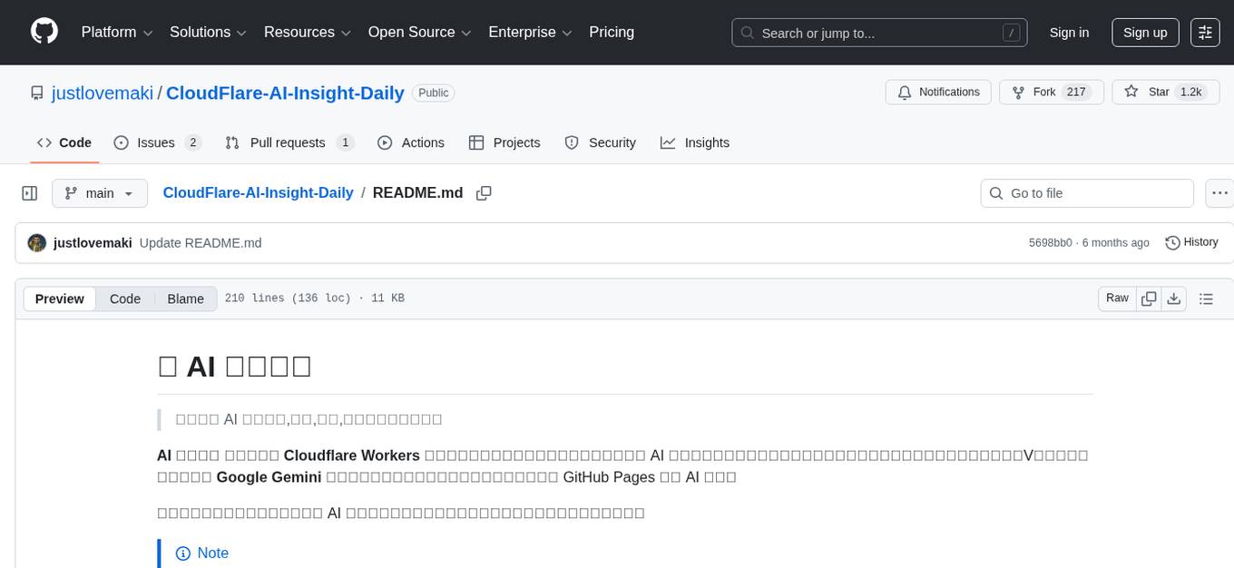 CloudFlare-AI-Insight-Daily Screenshot