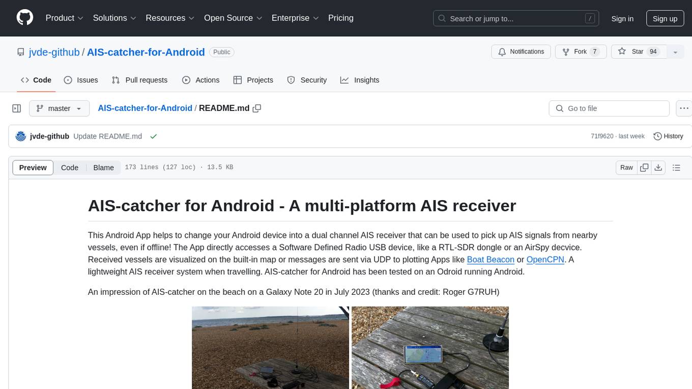 AIS-catcher-for-Android Screenshot