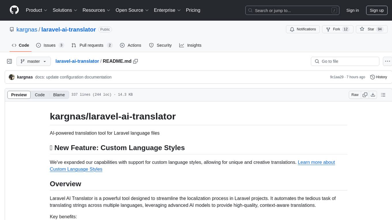 laravel-ai-translator Screenshot