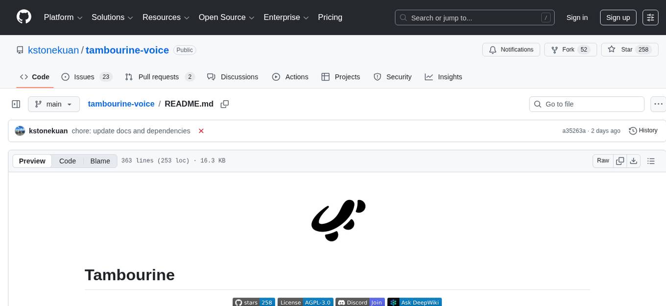 tambourine-voice Screenshot