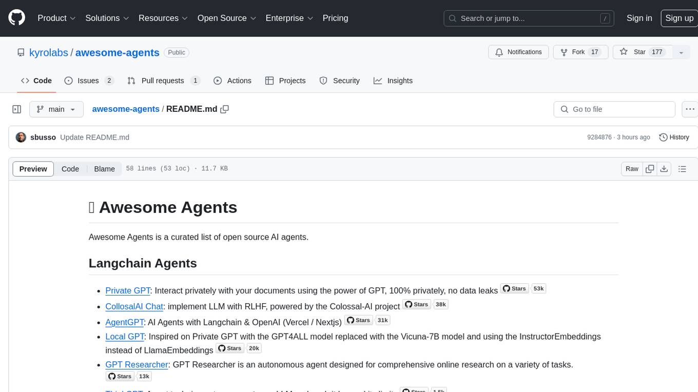 awesome-agents Screenshot