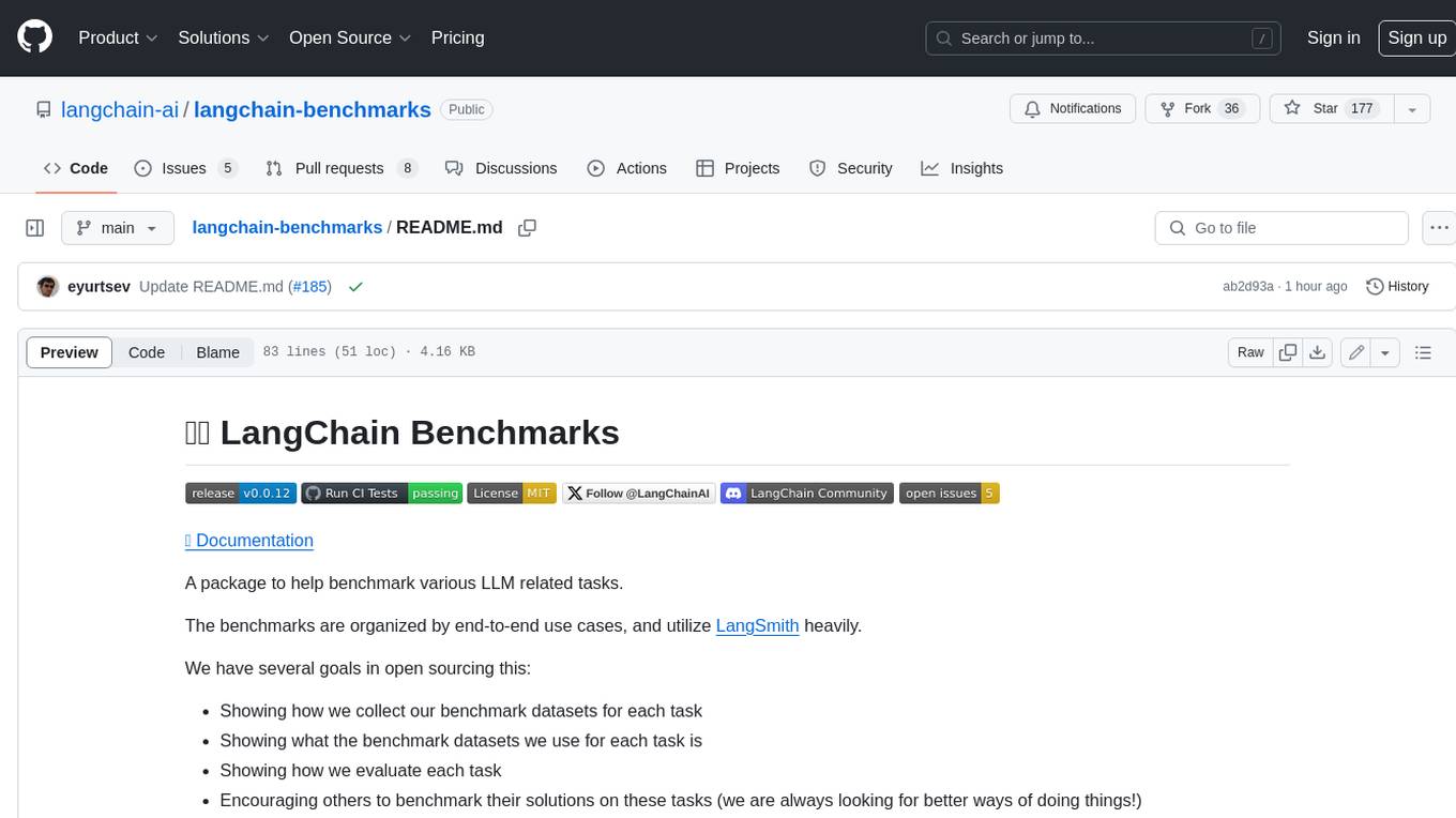 langchain-benchmarks Screenshot