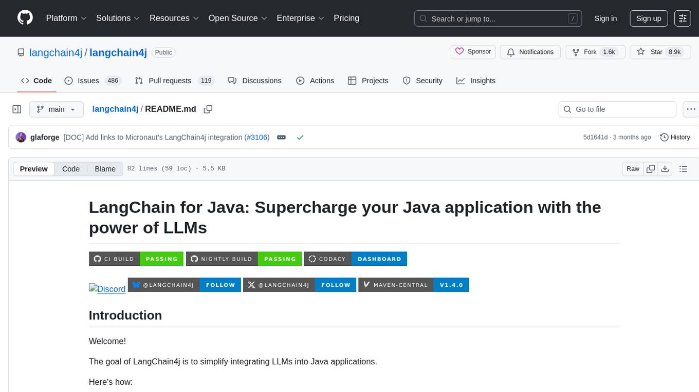 langchain4j Screenshot