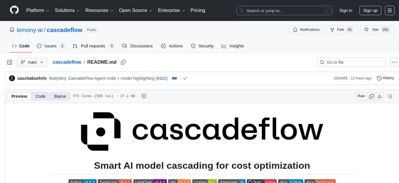 cascadeflow Screenshot