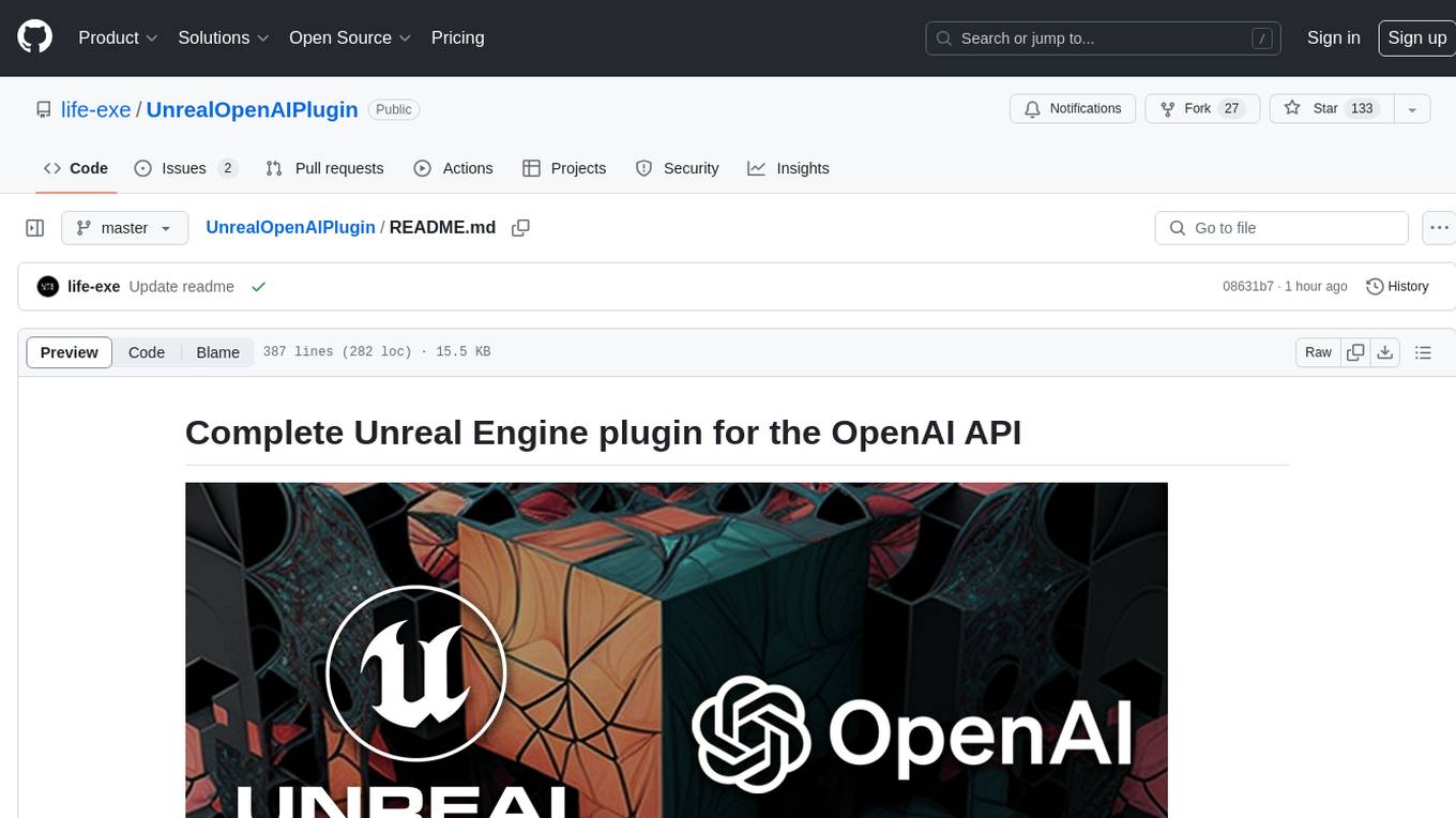 UnrealOpenAIPlugin Screenshot