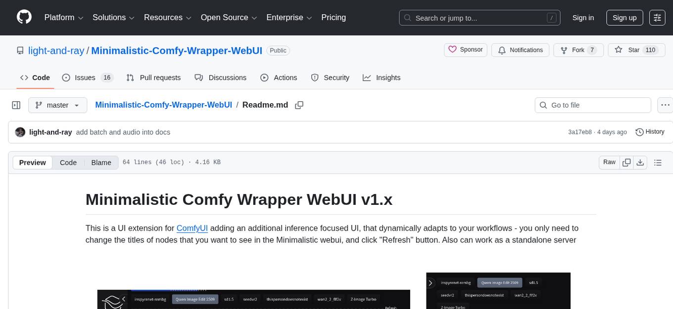 Minimalistic-Comfy-Wrapper-WebUI Screenshot