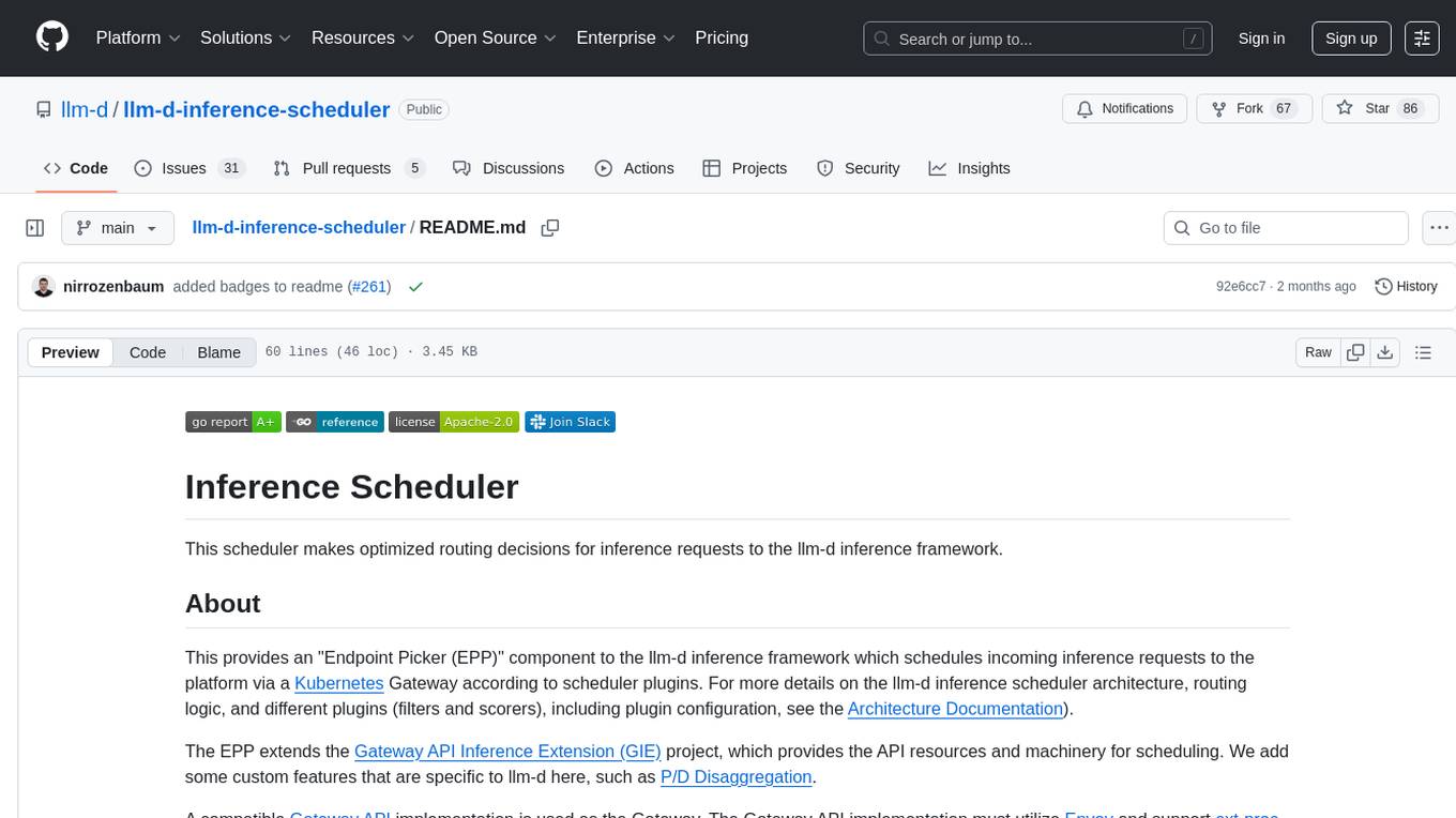 llm-d-inference-scheduler Screenshot