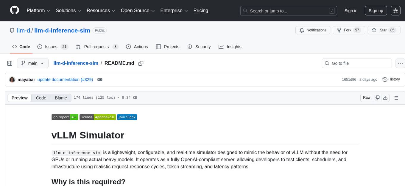 llm-d-inference-sim Screenshot