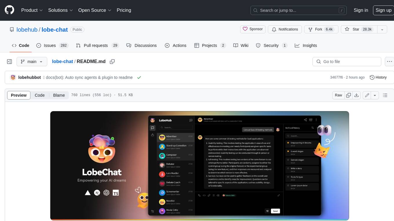 lobe-chat Screenshot