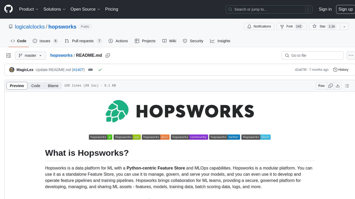 hopsworks Screenshot