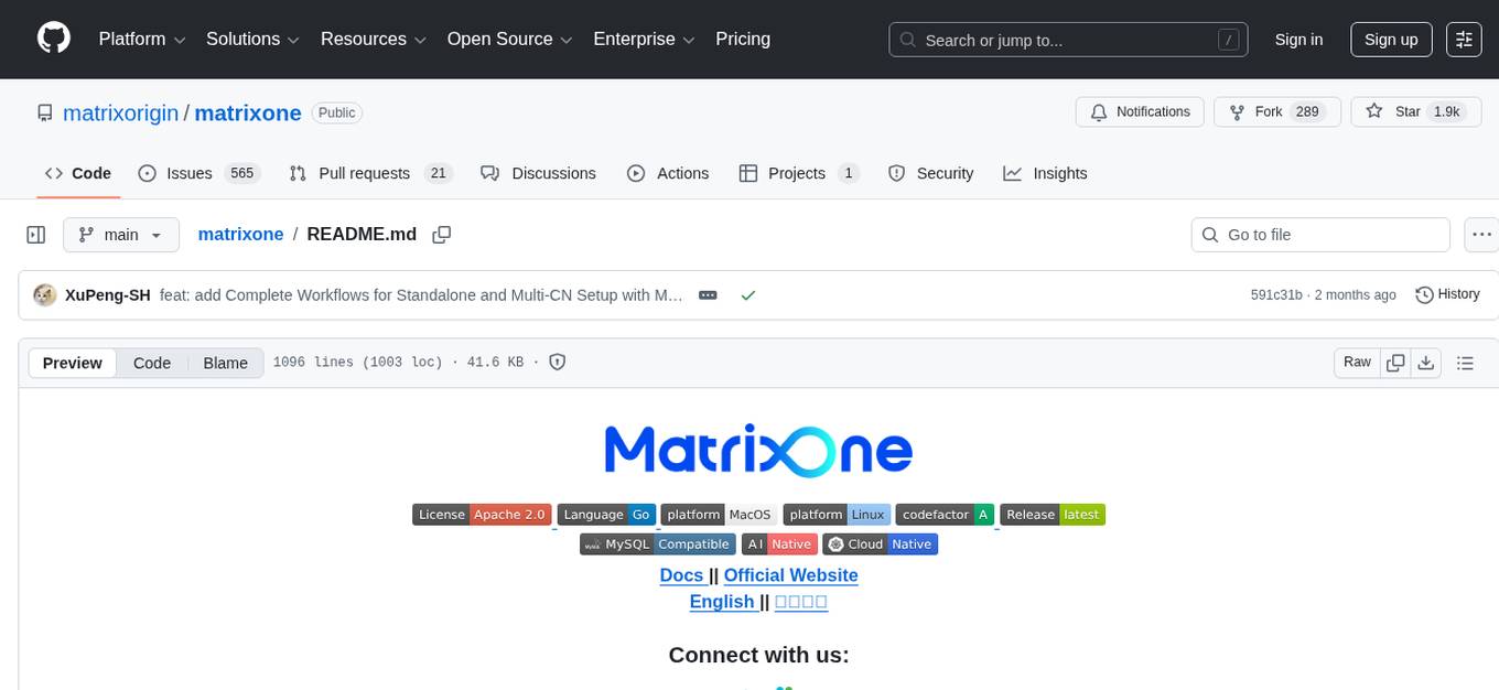 matrixone Screenshot