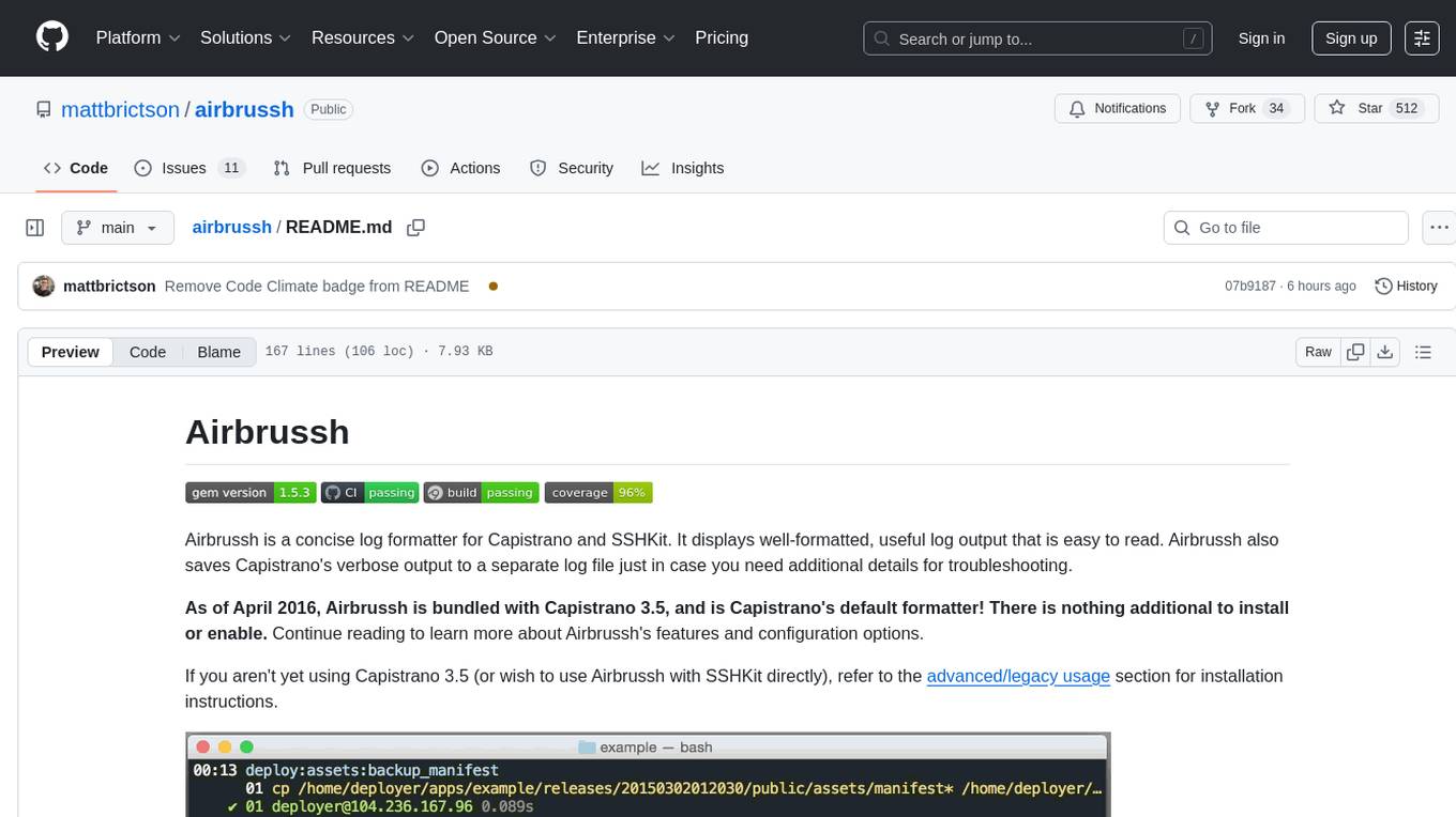 airbrussh Screenshot