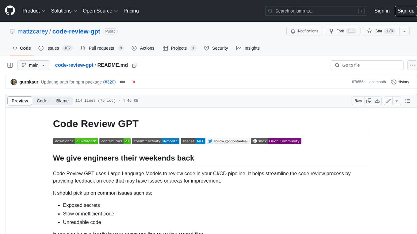 code-review-gpt Screenshot