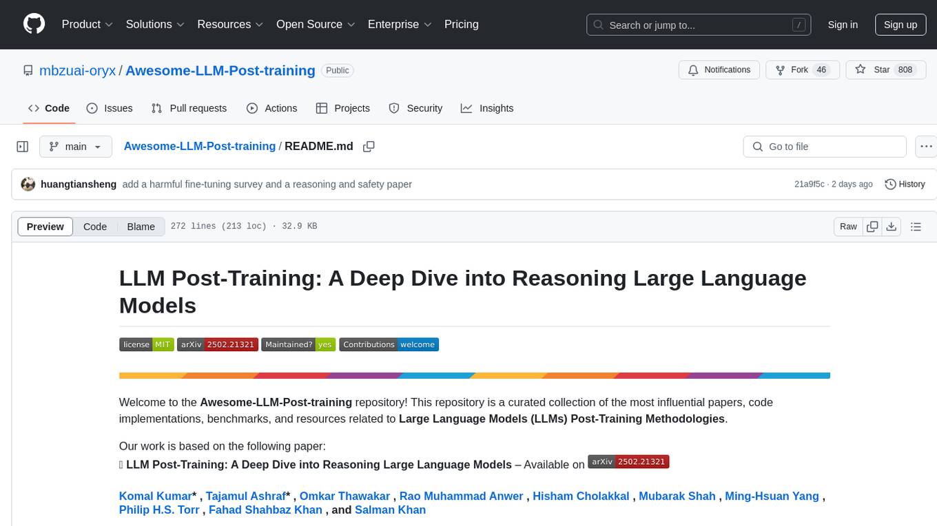 Awesome-LLM-Post-training Screenshot