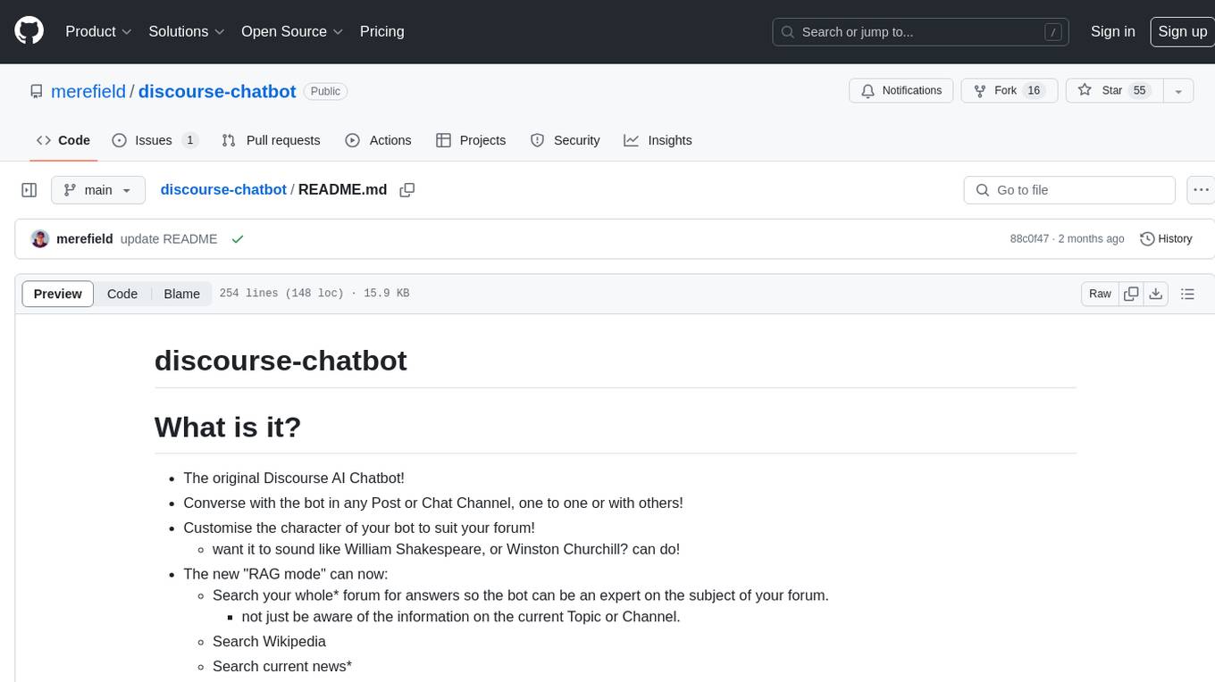 discourse-chatbot Screenshot