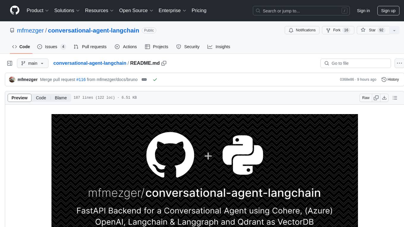 conversational-agent-langchain Screenshot