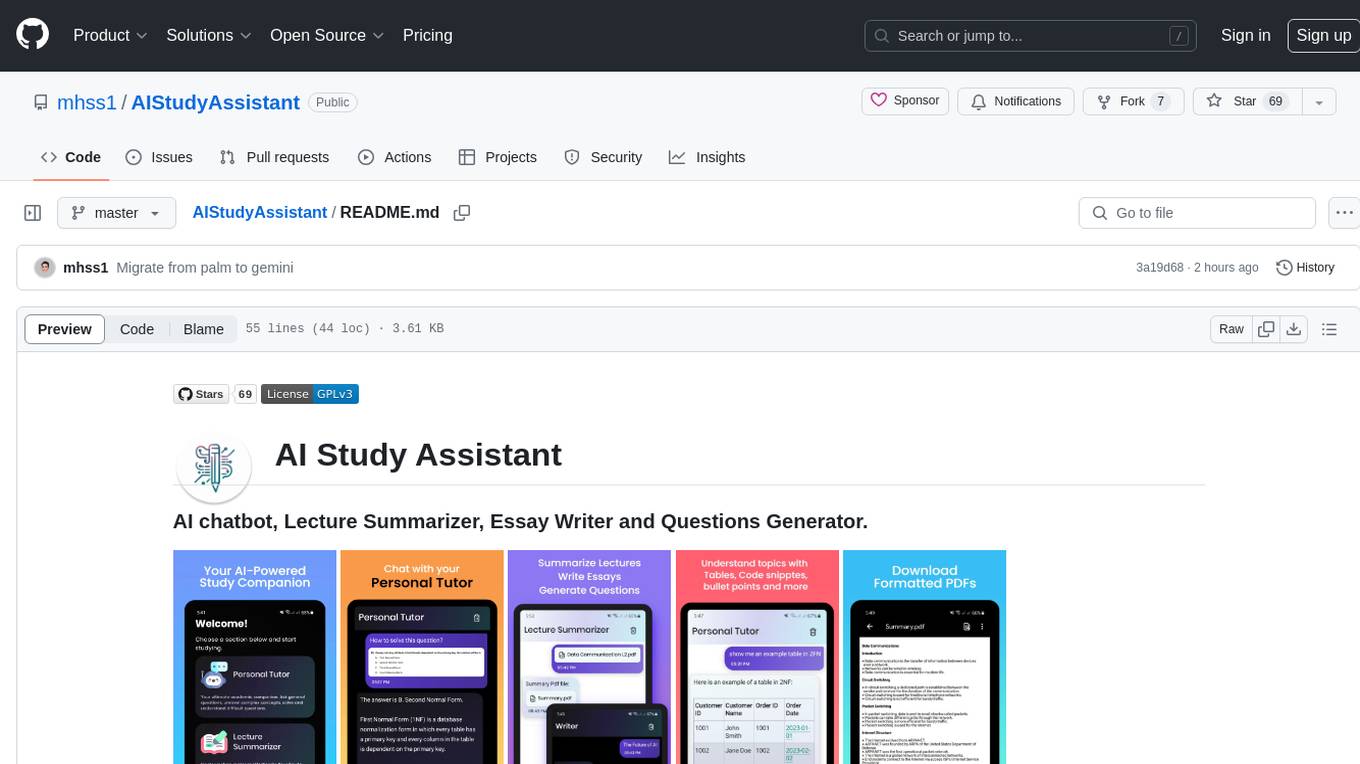 AIStudyAssistant Screenshot