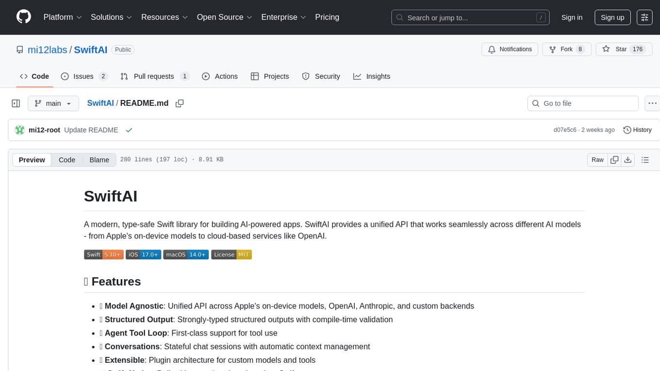 SwiftAI Screenshot