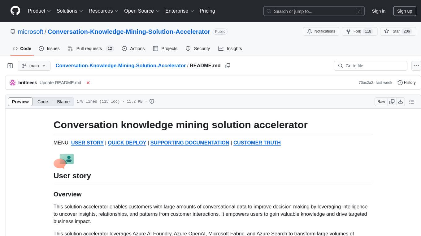 Conversation-Knowledge-Mining-Solution-Accelerator Screenshot