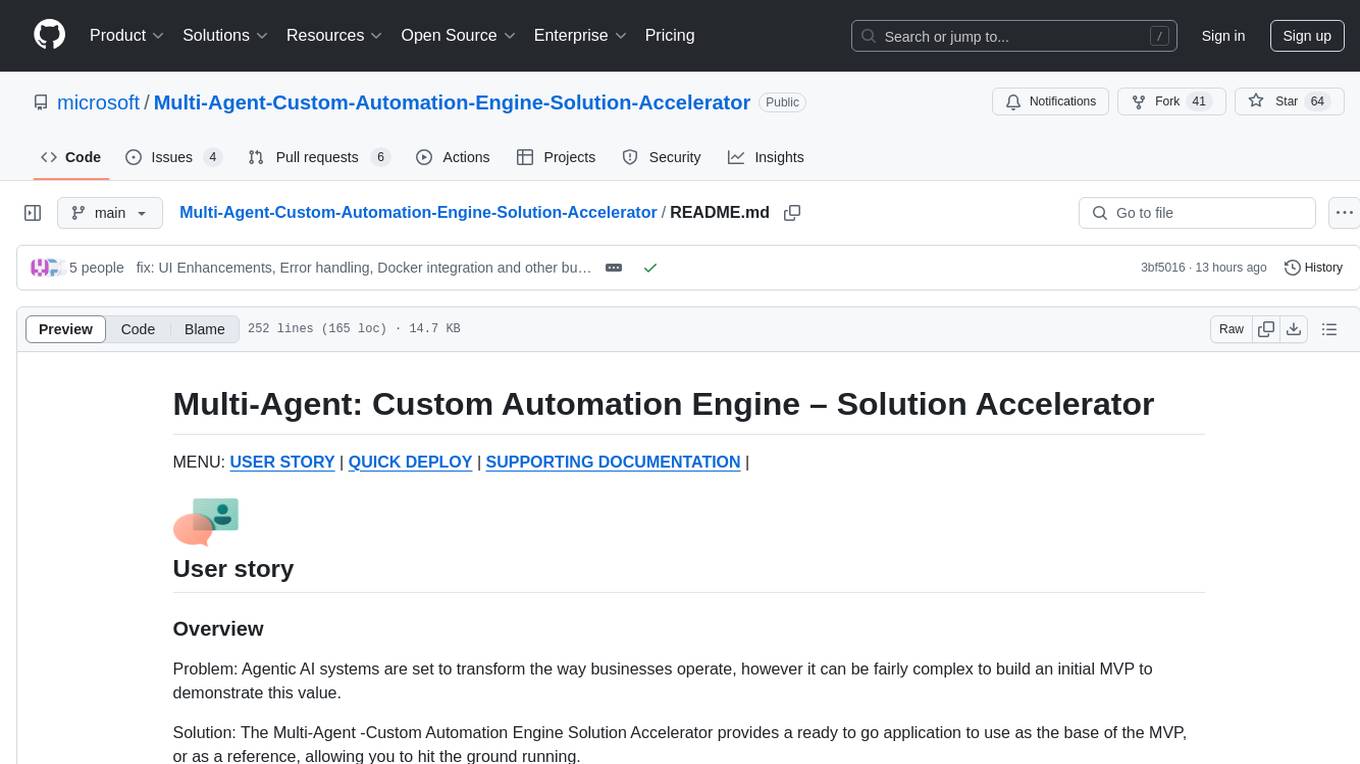 Multi-Agent-Custom-Automation-Engine-Solution-Accelerator Screenshot