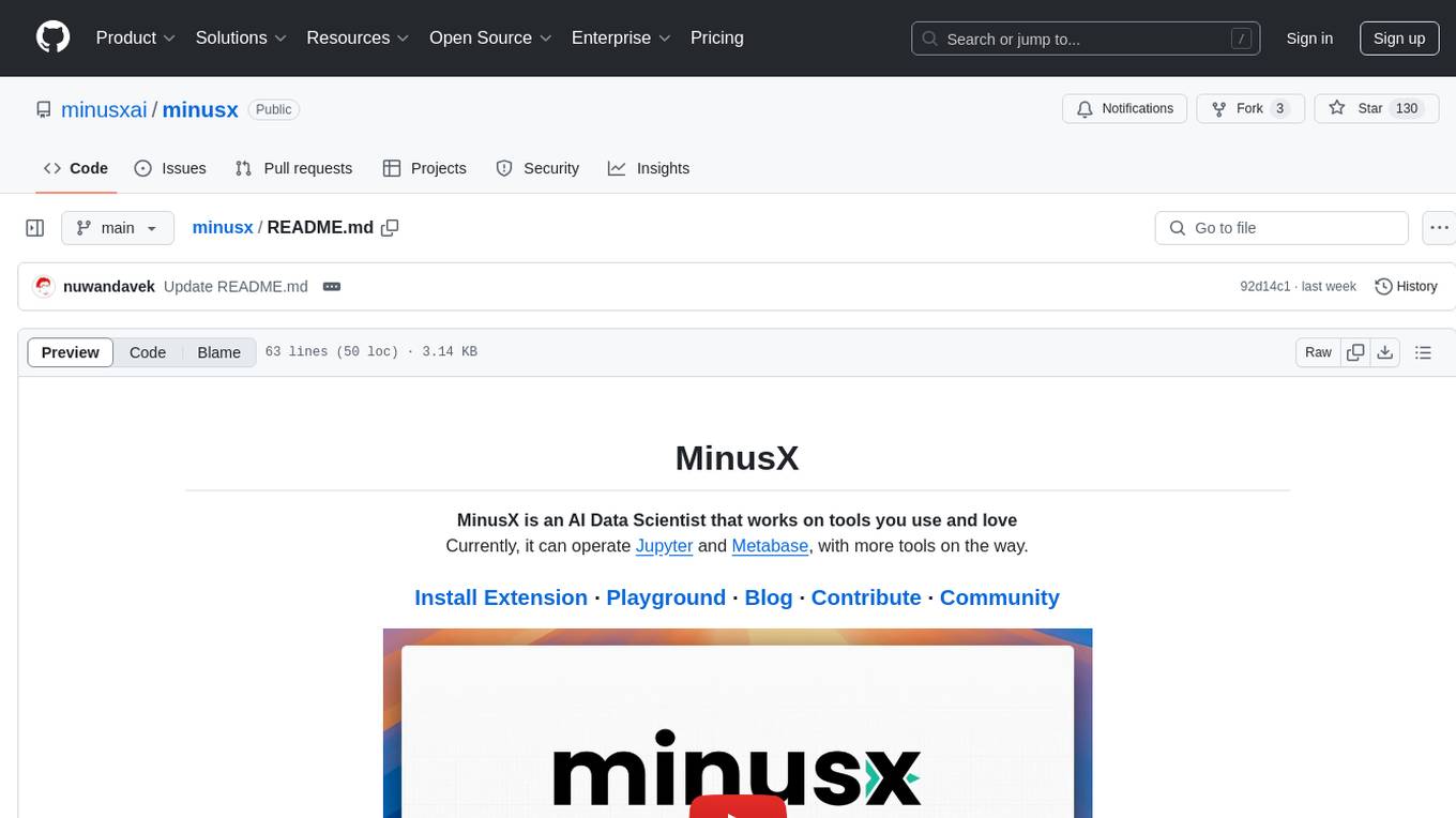 minusx Screenshot