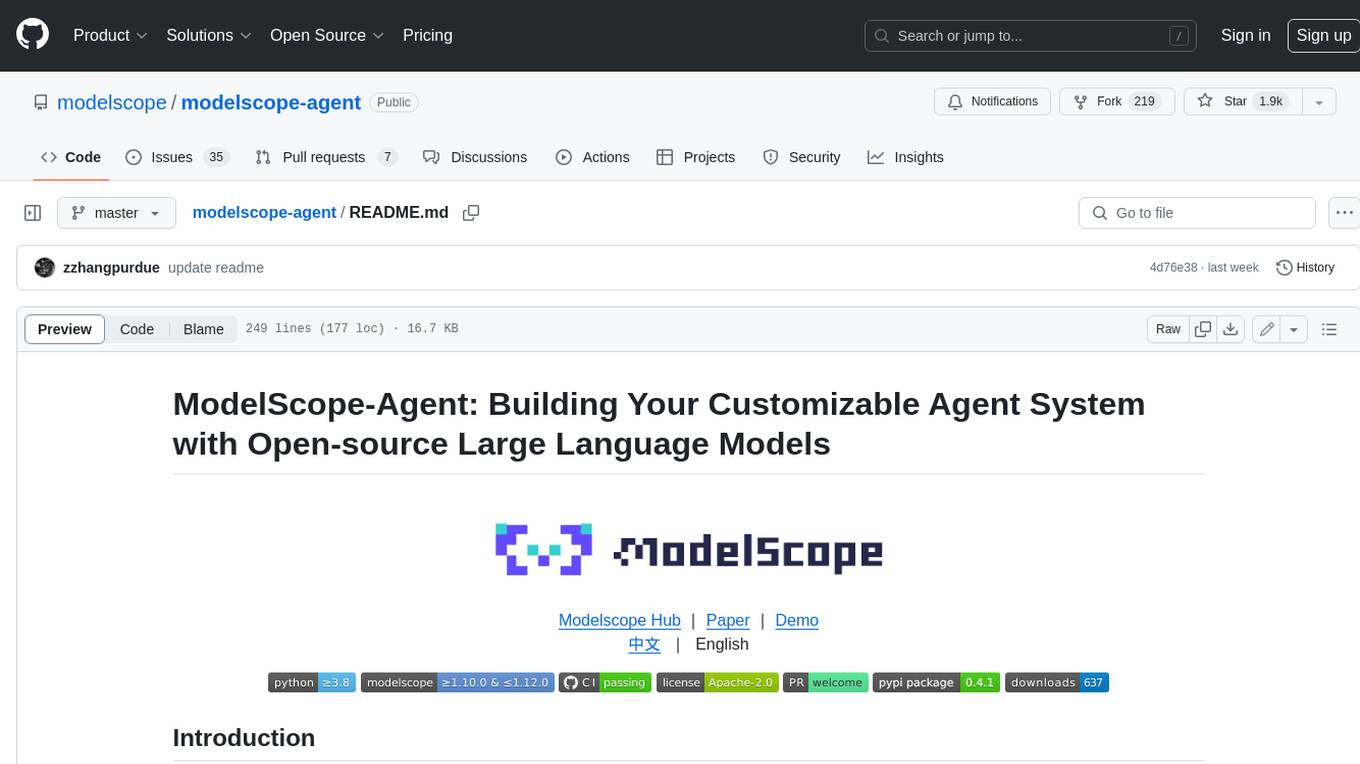 modelscope-agent Screenshot