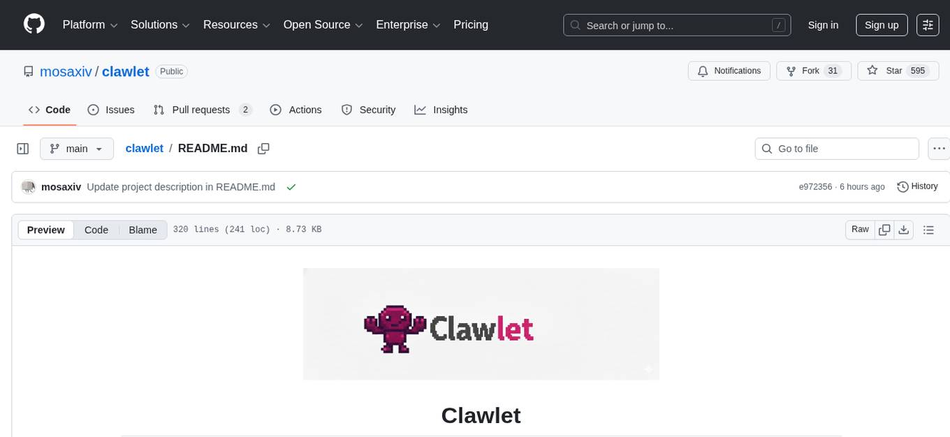 clawlet Screenshot